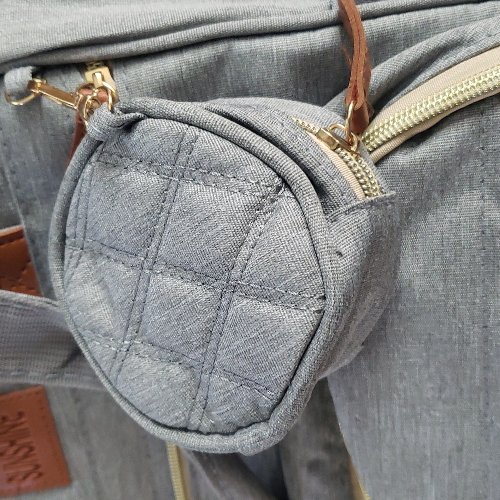 Sunshine Gray Backpack Diaper Bag Multifunction Like New - SALE - Picture 13 of 17